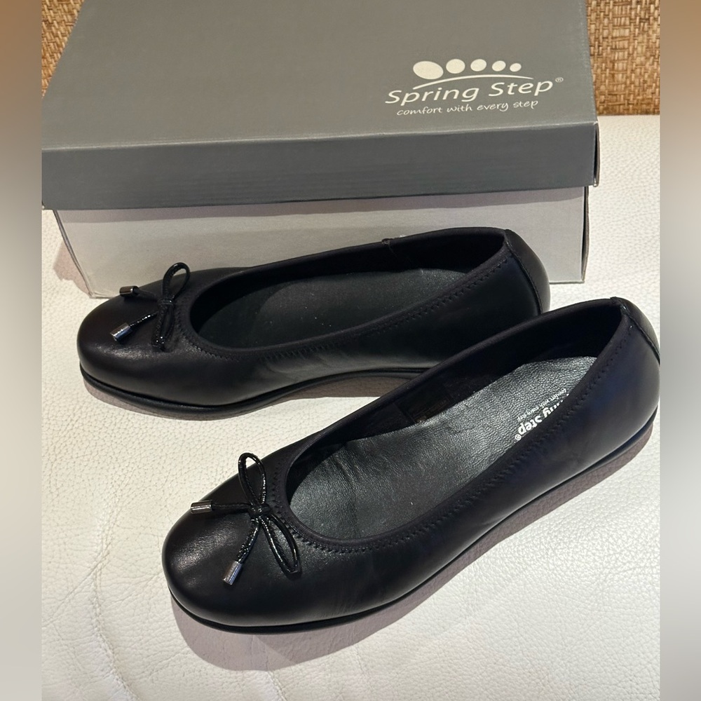 NIB Spring Step PremiumQuality Leather Ballet Flats maximum flexibility EUR s38